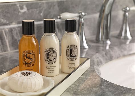 luxury hotel amenities guest toiletries.